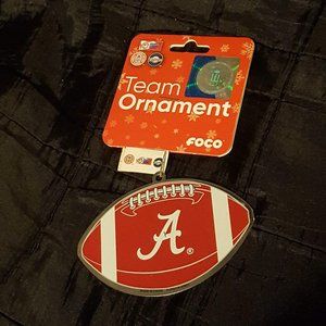 NCAA Alabama Crimson Tide Football Christmas Metal Ornament NWT